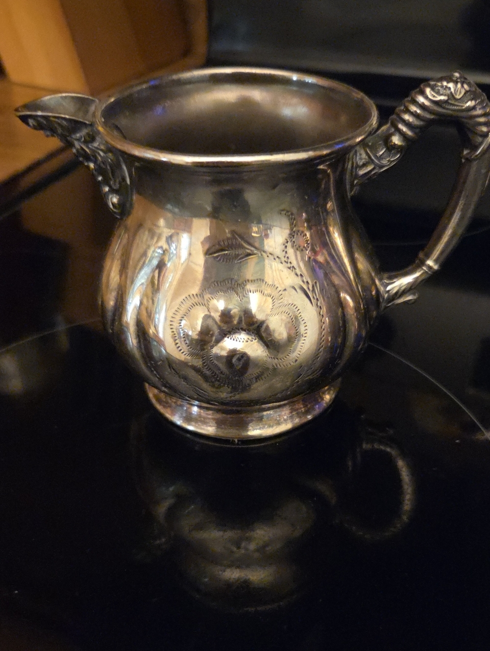 Vntg Silver Tea Set - 3 Piece Creamer Sugar and Teapot. Lid Is Teapot Lifts Off - Picture 4 of 11